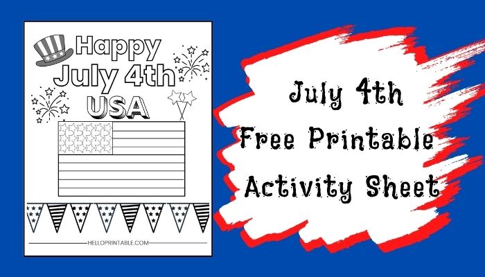 July 4th Free Printable For Kids