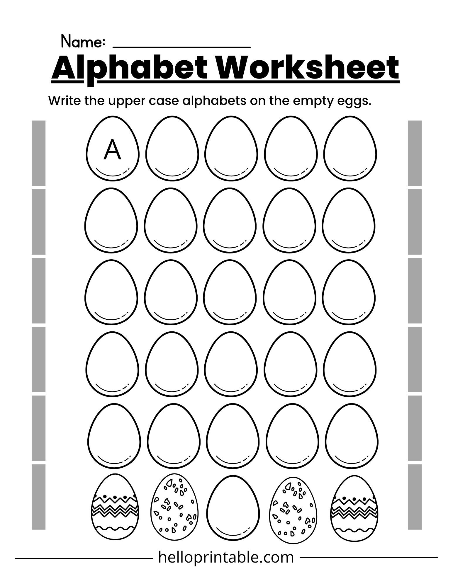 Learning Alphabet worksheet for Preschool kids - helloprintable.com