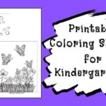 Image showing printable coloring sheets of mermaid and butterflies