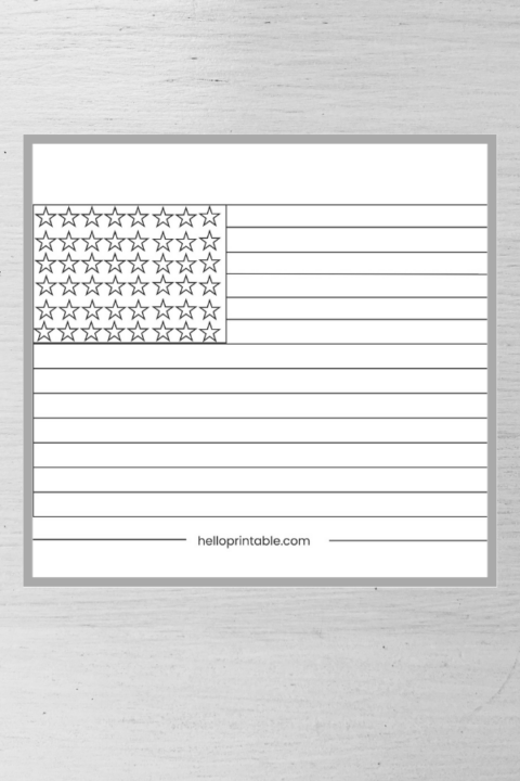 USA Flag Coloring Sheet - Free Printable - helloprintable.com