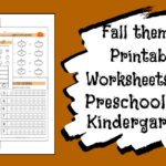 Image shows printable worksheets for fall theme