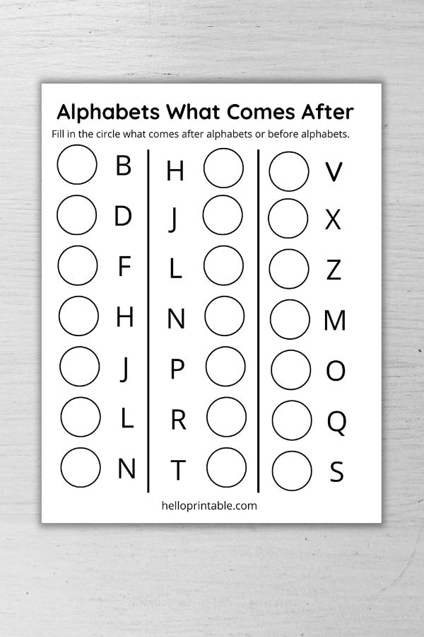 what comes after alphabet worksheet. what comes before alphabet worksheet. 