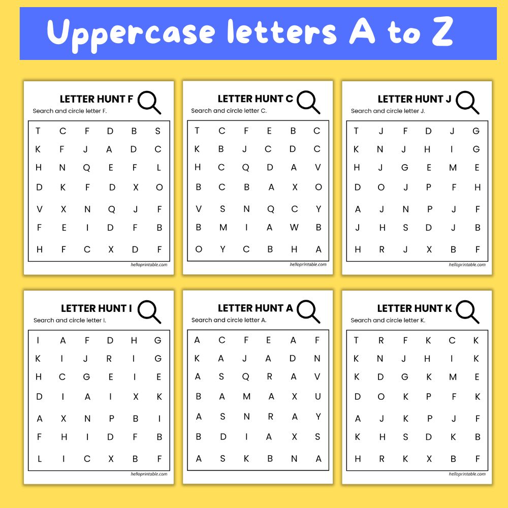 Recognize Uppercase letters from A to Z 