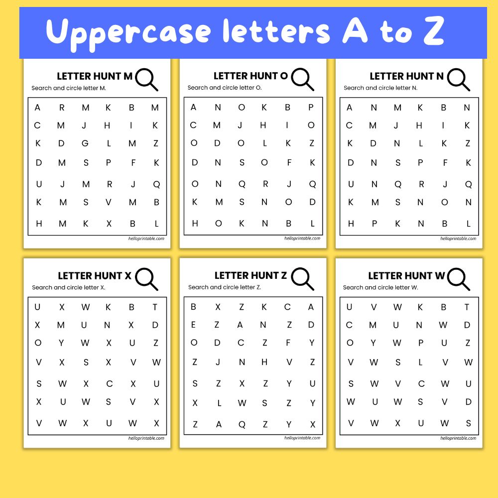 Visually recognize upper case ABCs