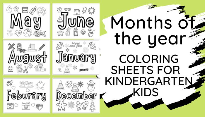 Months of the year Printable Coloring Sheets