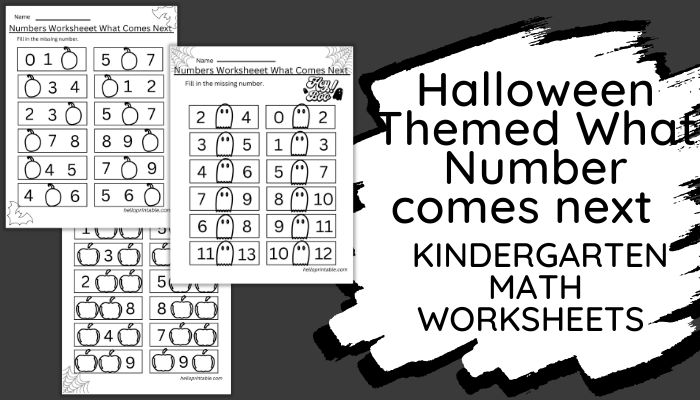 Halloween-Themed What Comes After a Number Worksheets