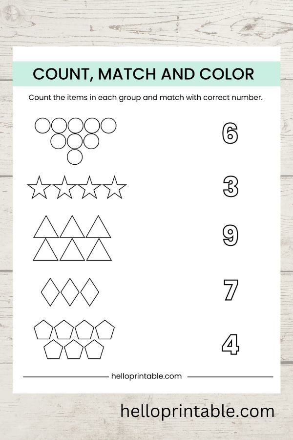 basic math worksheets for 3 to 4 year olds helloprintablecom