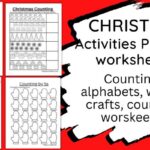 Christmas themed printable worksheets for preschool and kindergarten kids