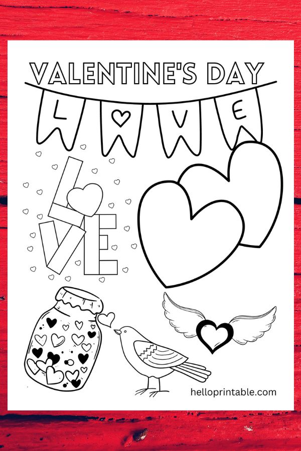 Love coloring sheet to use in school for February activities 