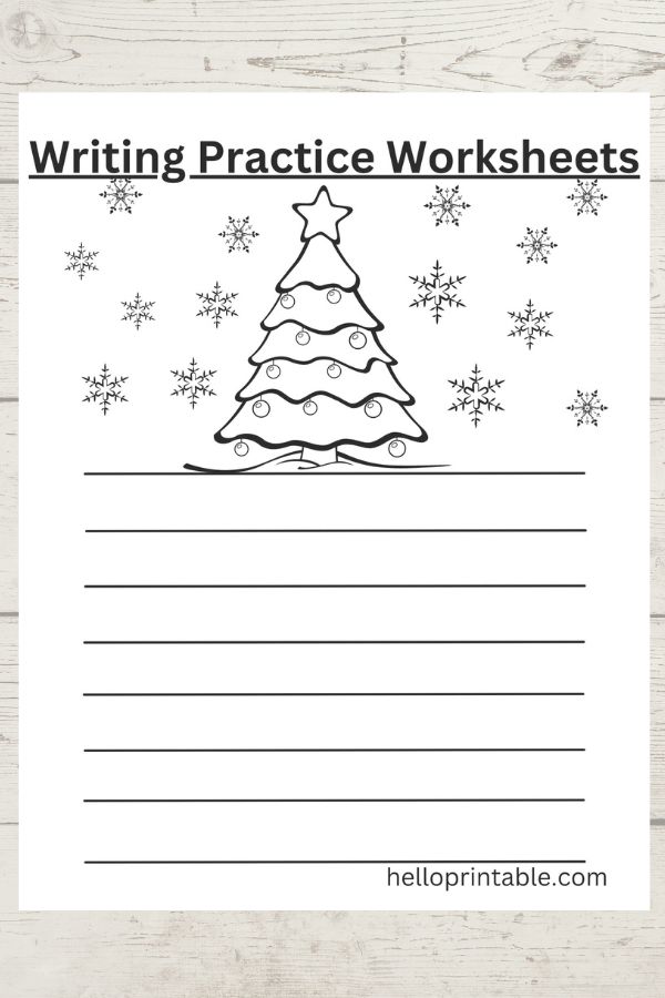 Picture prompt template to write about Christmas tree 