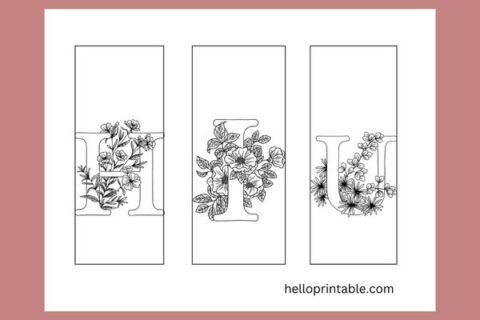 Free printable Bookmarks to Color for kids - helloprintable.com
