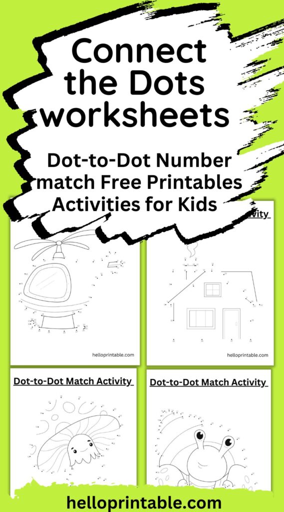 Connect the dots worksheets for kids - free dot to dot printable 