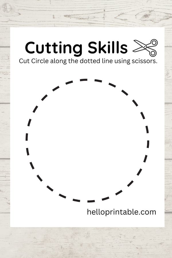 Circle shape template for basic cutting skills 