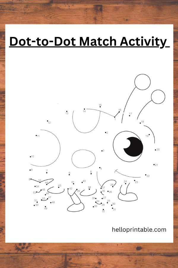 animal dot to dot worksheet for kids -free printable 