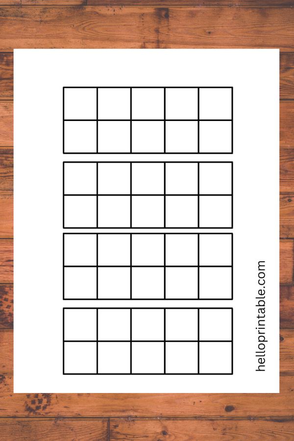 ten frames template- 4 in one sheet 