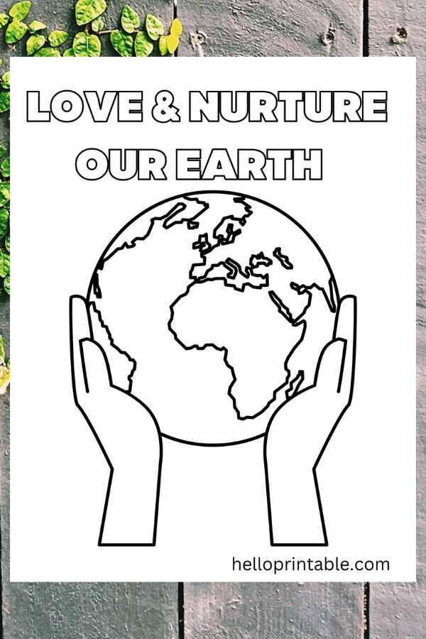 Holding Earth coloring page 
