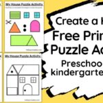 Create a house with this puzzle activity - free printable for kids