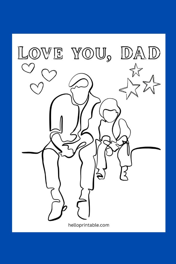 Father and son sitting together - celebrate father's day