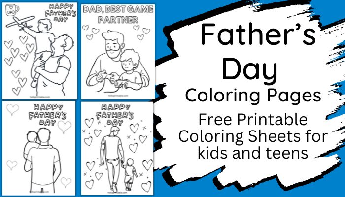 Father’s day Coloring Pages Free Printable