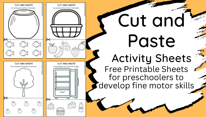 Cut and Paste Activity Sheets for Kids