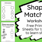 Shapes Matching Worksheets for preschoolers