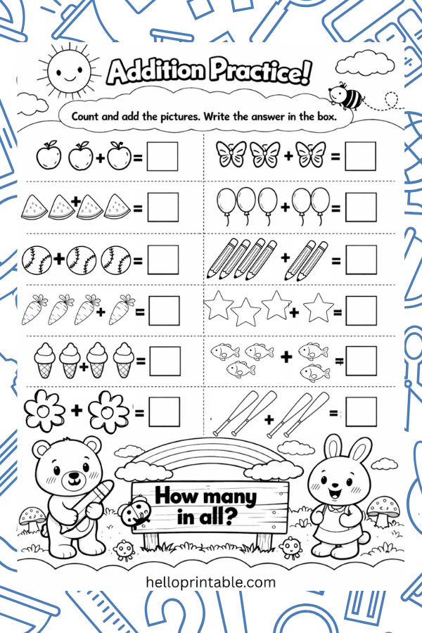 count the pictures worklsheet