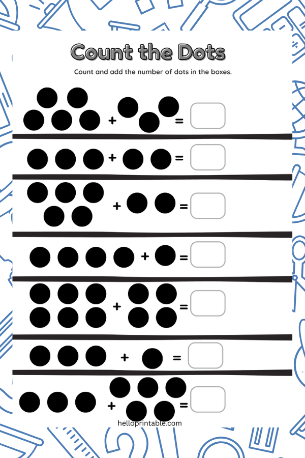 printable count and add worksheet
