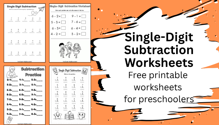 Single‑Digit Subtraction Worksheets – Free Printable Math Practice for Kids
