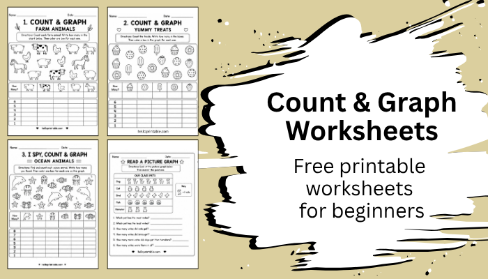 Free printable graph worksheets for kids with count and graph, picture graph, and bar graph activities