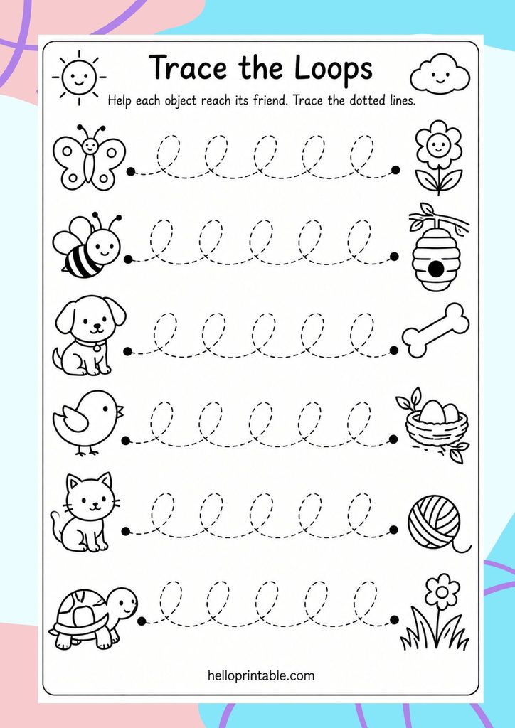 loop tracing worksheet for practice 