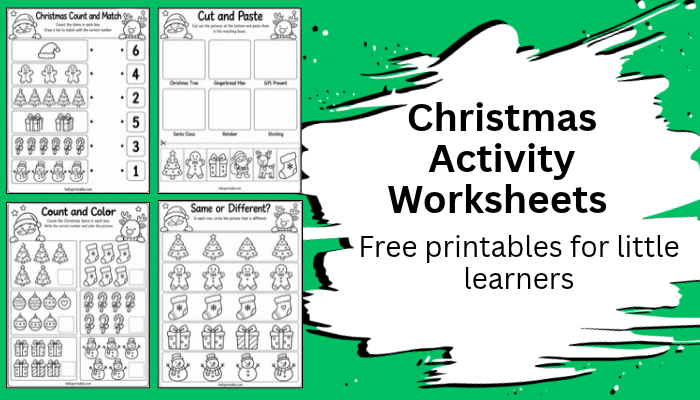 Free Printable Christmas Worksheets for Preschoolers