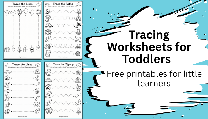Free printable tracing worksheets for toddlers and preschoolers